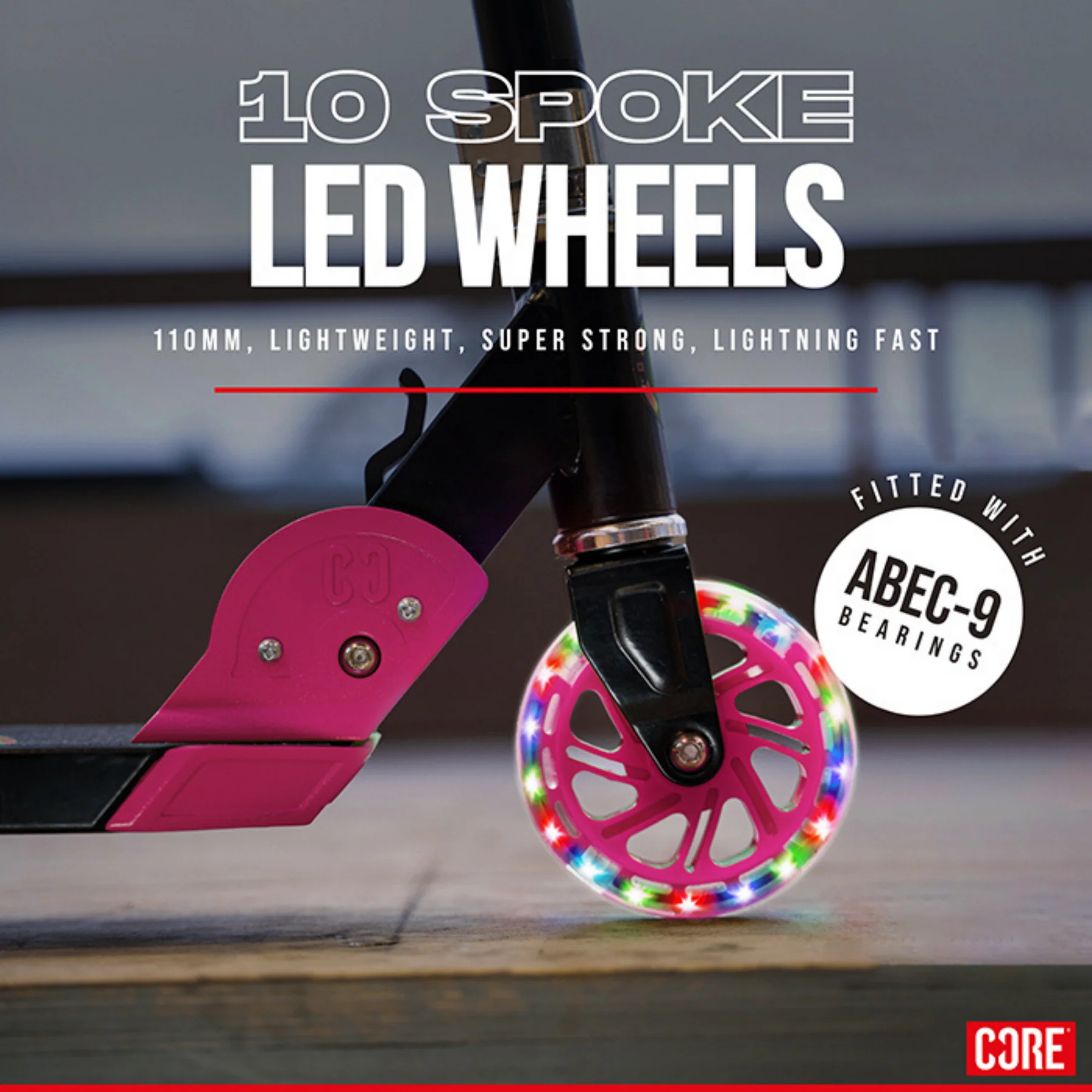 CORE - Foldy Pink - Dětská koloběžka